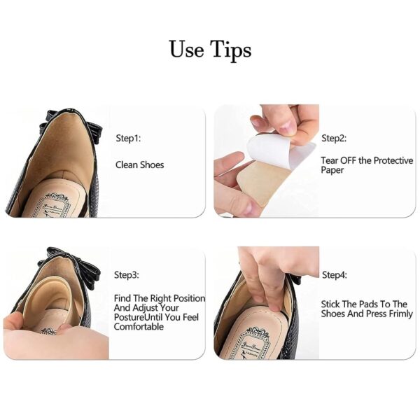 Heel Liner Grips Cushions For Loose Shoes 3 Pairs - Image 3