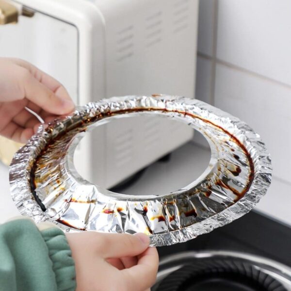 Round Aluminium Foil Stove Burner Cover 10 Pcs - Image 4