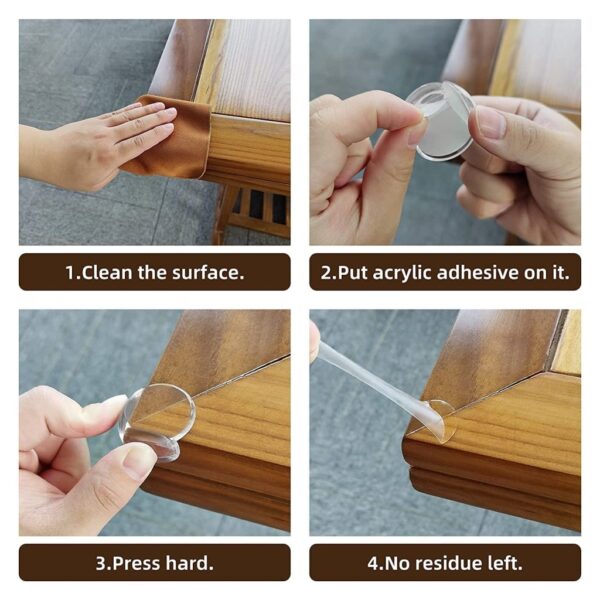 Baby Safety Protection Table Corner Round Shape 8 Pcs - Image 7