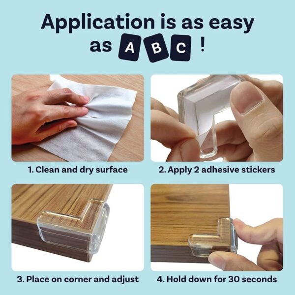 Baby Safety Protection Table Corner V Shape 8 Pcs - Image 3