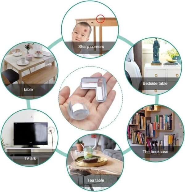Baby Safety Protection Table Corner V Shape 8 Pcs - Image 2